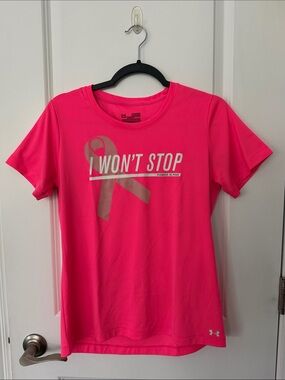 Under Armour Women's Hot Pink 'I Won't Stop' Performance Tee